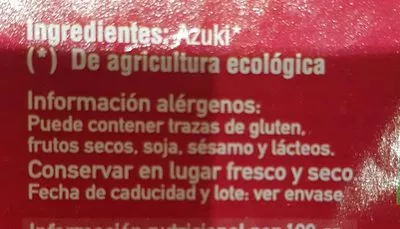 Lista de ingredientes del producto Azuqui Veritas 500 g