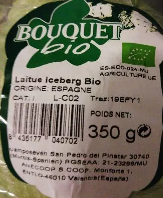 Lista de ingredientes del producto Laitue iceberg bio  