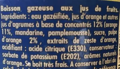 Lista de ingredientes del producto Orangina et sa Pulpe ! Orangina, Orangina Schweppes, Schweppes 1 L