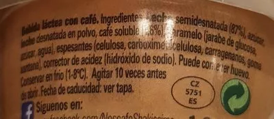 Lista de ingredientes del producto Shakissimo cortado Nescafe 