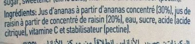 Lista de ingredientes del producto Nectar de piña y uva Zumosol 