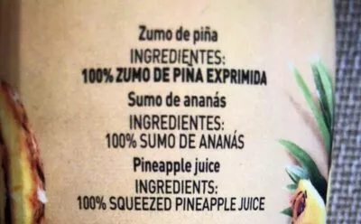 Lista de ingredientes del producto Zumosol Zumosol 