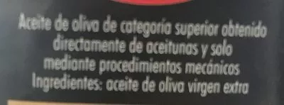 Lista de ingredientes del producto Aceite de oliva virgen extra Abril 1 l