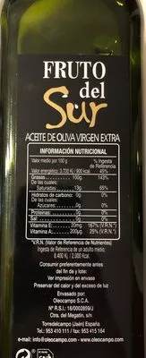 Lista de ingredientes del producto Aceite de olivia virgen extra  