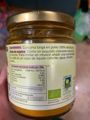 Lista de ingredientes del producto Cúrcuma  