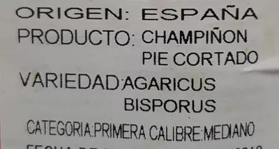 Lista de ingredientes del producto Champiñones Mercajúcar 250 g