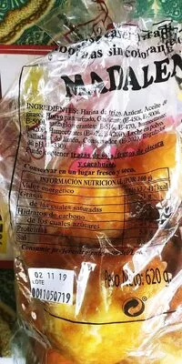 Lista de ingredientes del producto Madalenas Dulces La Abuela de Quesa la abuela de quesa 620 g