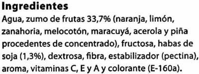 Lista de ingredientes del producto Bebida de zumo y soja "Frías" Mediterráneo Frías 1 l