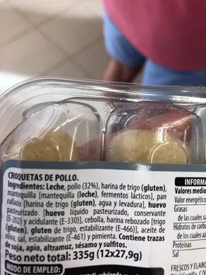 Lista de ingredientes del producto Croquetas de pollo Mercadona 