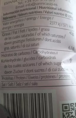 Lista de ingredientes del producto San Nicasio Potato Chips Evo 40G san nicasio 