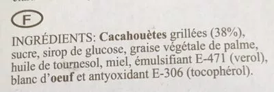 Lista de ingredientes del producto Turrón diverso blando de cacahuete La gran familia 150g