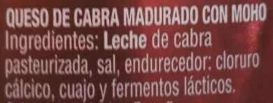 Lista de ingredientes del producto Rulo de Cabra El Cabreño 1 Kg.