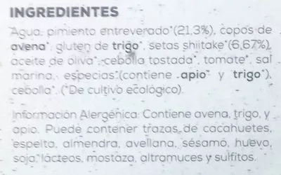 Lista de ingredientes del producto Bio burger vegetal Ahimsa 160 g (2 x 80 g)