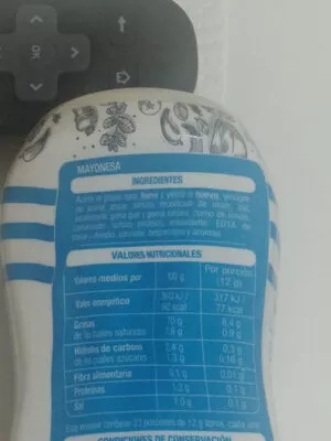 Lista de ingredientes del producto Mayonesa  300 ml