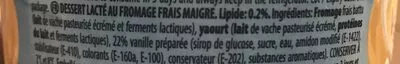 Lista de ingredientes del producto Quark queso fresco batido con yogur de vainilla Flor de Burgos 