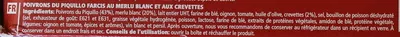 Lista de ingredientes del producto Pimientos del piquillo rellenos de merluza y gambas Marca Guía 3 à 6 unités, 250mL, 240g