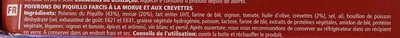 Lista de ingredientes del producto Pimientos del piquillo rellenos de bacalao y gambas Marca Guía 3 à 6 unités, 250mL, 240g