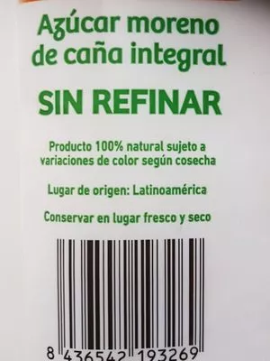 Lista de ingredientes del producto Panela Nat Sanno 500 g