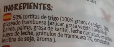 Lista de ingredientes del producto Natura Tortitas Frambuesa 105g 7u Berde 105 g