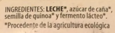 Lista de ingredientes del producto Yogur casero con quinoa Livania 