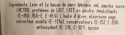 Lista de ingredientes del producto Chorizo El Real Perla Negra 