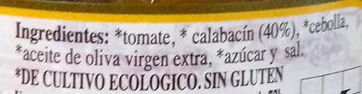 Lista de ingredientes del producto Pisto de calabacín Cachopo 330 g, 370 ml