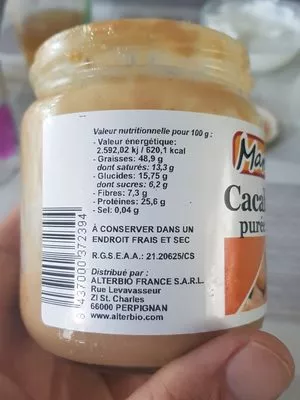 Lista de ingredientes del producto Pure Cacahuete Tostado Eco 325G Mandolé 