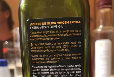 Lista de ingredientes del producto Casa Albert Virgen Extra Casalbert 