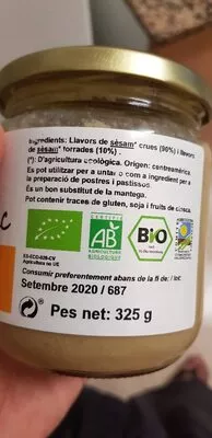 Lista de ingredientes del producto Tahin Sésam Blanc puré bio  