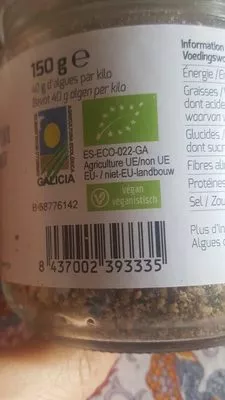 Lista de ingredientes del producto Gomasio à l'angle nori  