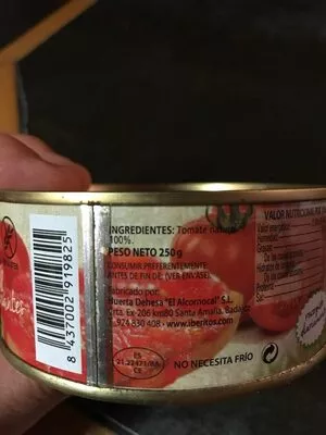 Lista de ingredientes del producto Tomate Natural  250 g