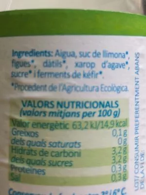 Lista de ingredientes del producto Kefir Peralada 