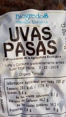 Lista de ingredientes del producto   