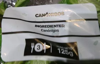 Lista de ingredientes del producto Canónigos lavados Hacendado 125 g