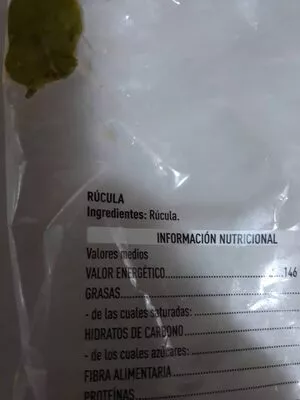 Lista de ingredientes del producto Rucula Hacendado 