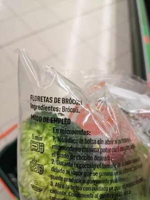 Lista de ingredientes del producto Floretas de brócoli Hacendado 