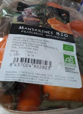 Lista de ingredientes del producto Mandarines bio  