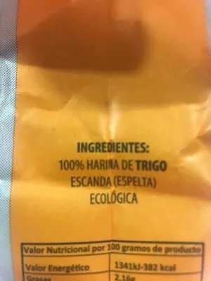 Lista de ingredientes del producto Harina de escanda Speltastur 