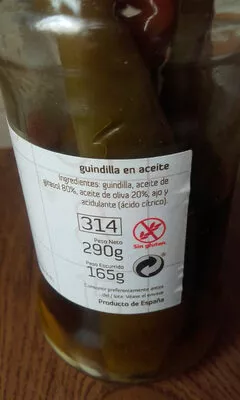 Lista de ingredientes del producto Guindilla en aceite Almanaque 290 g