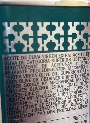 Lista de ingredientes del producto Huile d'olive bio  