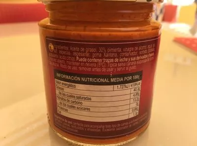 Lista de ingredientes del producto Mojo Canario picante  