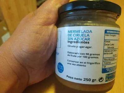 Lista de ingredientes del producto Mermelada de ciruela sin azúcar Don Ramiro 