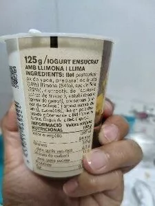 Lista de ingredientes del producto Iogurt cremós amb llimona i llima Ametller Origen 