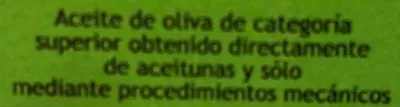 Lista de ingredientes del producto Aceite de Oliva Virgen Extra Ecológico San Francisco 