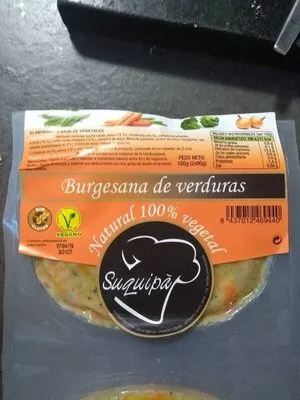 Lista de ingredientes del producto Burguesana de Verduras  180 g