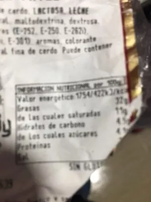 Lista de ingredientes del producto Longaniza de Payés pirineu 