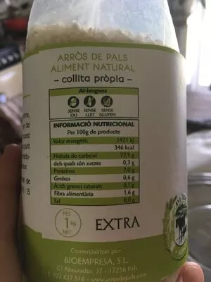 Lista de ingredientes del producto Arròs avi trias Avi Trias 