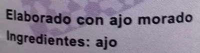 Lista de ingredientes del producto Ajo negro La Abuela Carmen 85 g