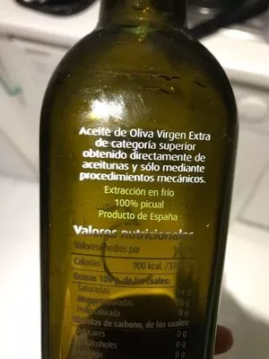 Lista de ingredientes del producto Aceite de oliva virgen extra  