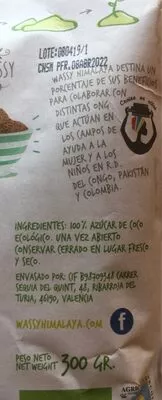 Lista de ingredientes del producto Sucre coco  